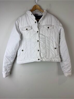 Nike White Quilted Puffer Jacket